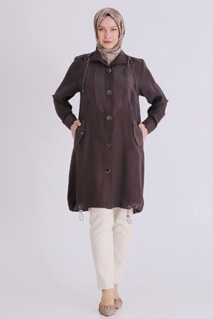 Büyük Beden Tesettür Kap 25144 Kakao