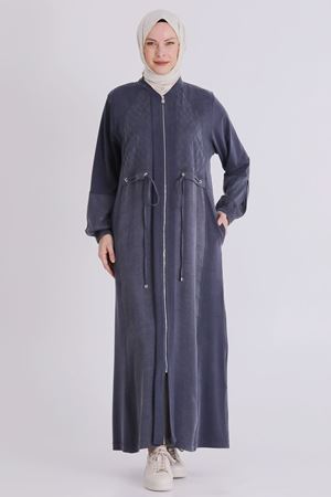 Büyük Beden Tesettür Ferace 28082 Lacivert
