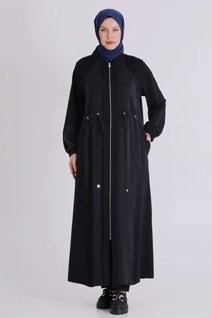 Büyük Beden Tesettür Ferace 28082 Siyah