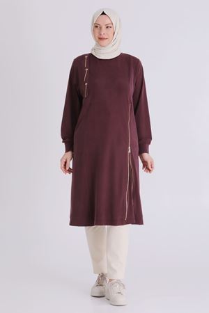 Büyük Beden Tesettür Tunik 20139 Vişne