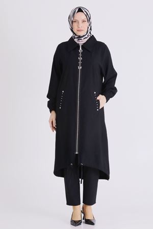 Büyük Beden Tesettür Kap 2555 Siyah