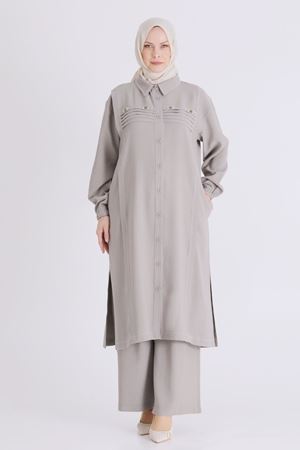 Büyük Beden Tesettür Pantolonlu Takım 3559 Küf