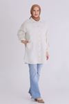Büyük Beden Tesettür Oversize Tunik 2346 Krem