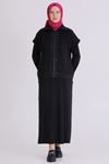 Büyük Beden Tesettür İkili Takım 40015 Siyah