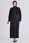Büyük Beden Tesettür İkili Takım 40014 Siyah