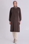 Büyük Beden Tesettür Tunik 20139 Kahve