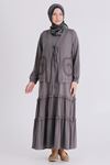 Büyük Beden Tesettür İkili Takım 4004 Duman Gri