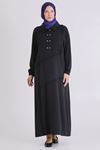 Büyük Beden Tesettür Elbise 7524 Siyah