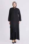 Büyük Beden Tesettür Ferace 2830 Siyah