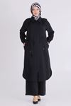 Büyük Beden Tesettür Pantolonlu Takım 35149 Siyah