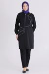 Büyük Beden Tesettür Tunik 20141 Siyah