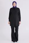 Büyük Beden Tesettür Tunik 23038 Siyah