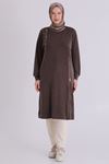 Büyük Beden Tesettür Tunik 20139 Kahve