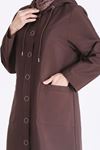 Büyük Beden Tesettür Kap 2569 Kahve